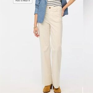J. Crew cream wide leg pants